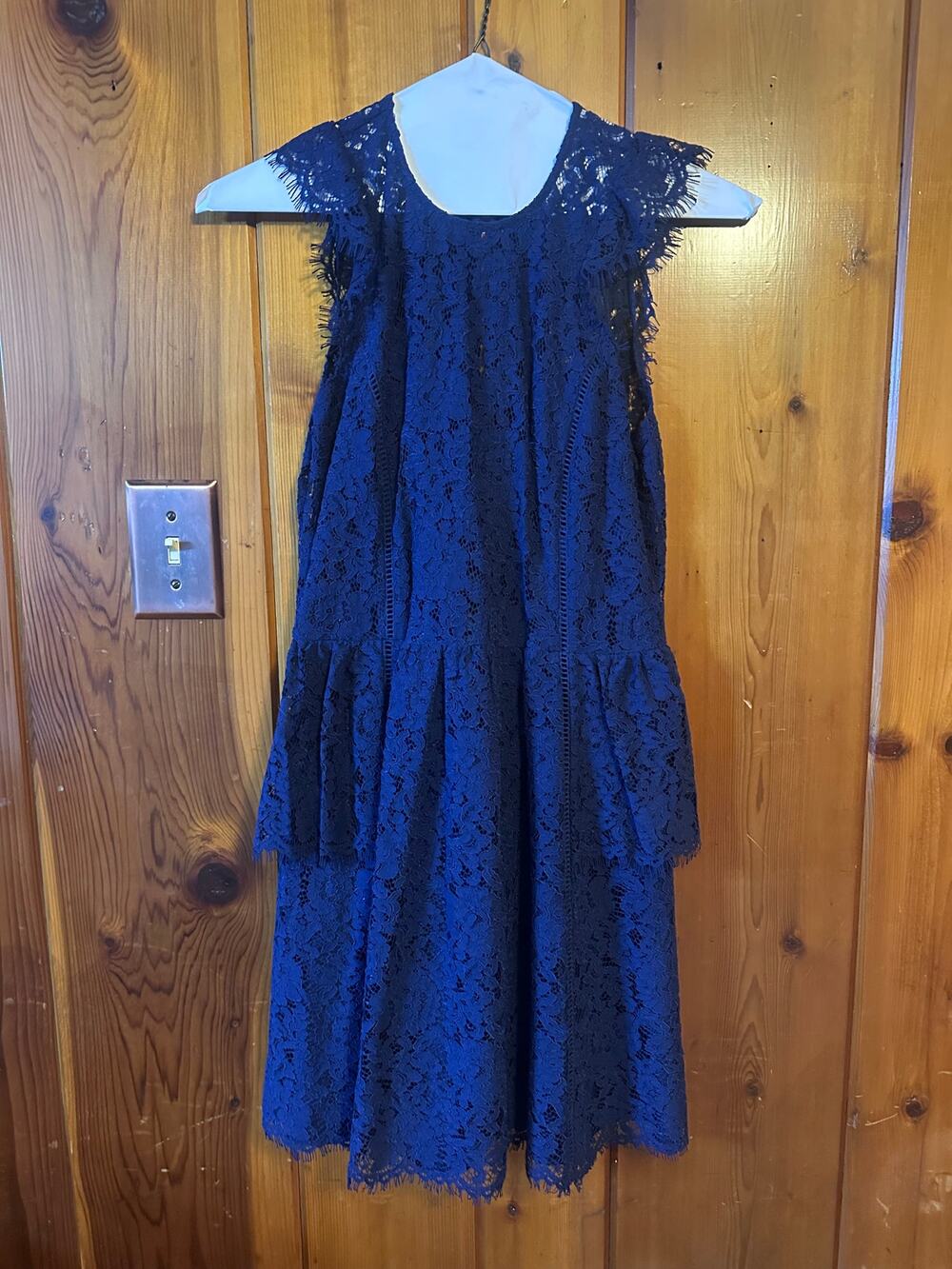 Adelyn Rae Blue Lace Dress Size L